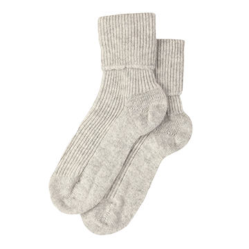 Ivory Pure Cashmere Bed Socks